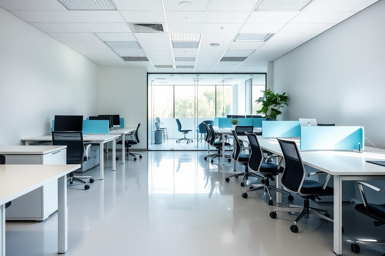 Büroreinigung durch JenWatch in einem Büro in Jena